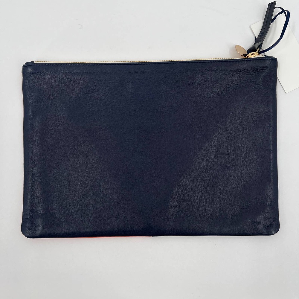 CLARE V ANTHROPOLOGIE Angular Pouch Clutch Leather Colorblock NWT - Picture 6 of 10